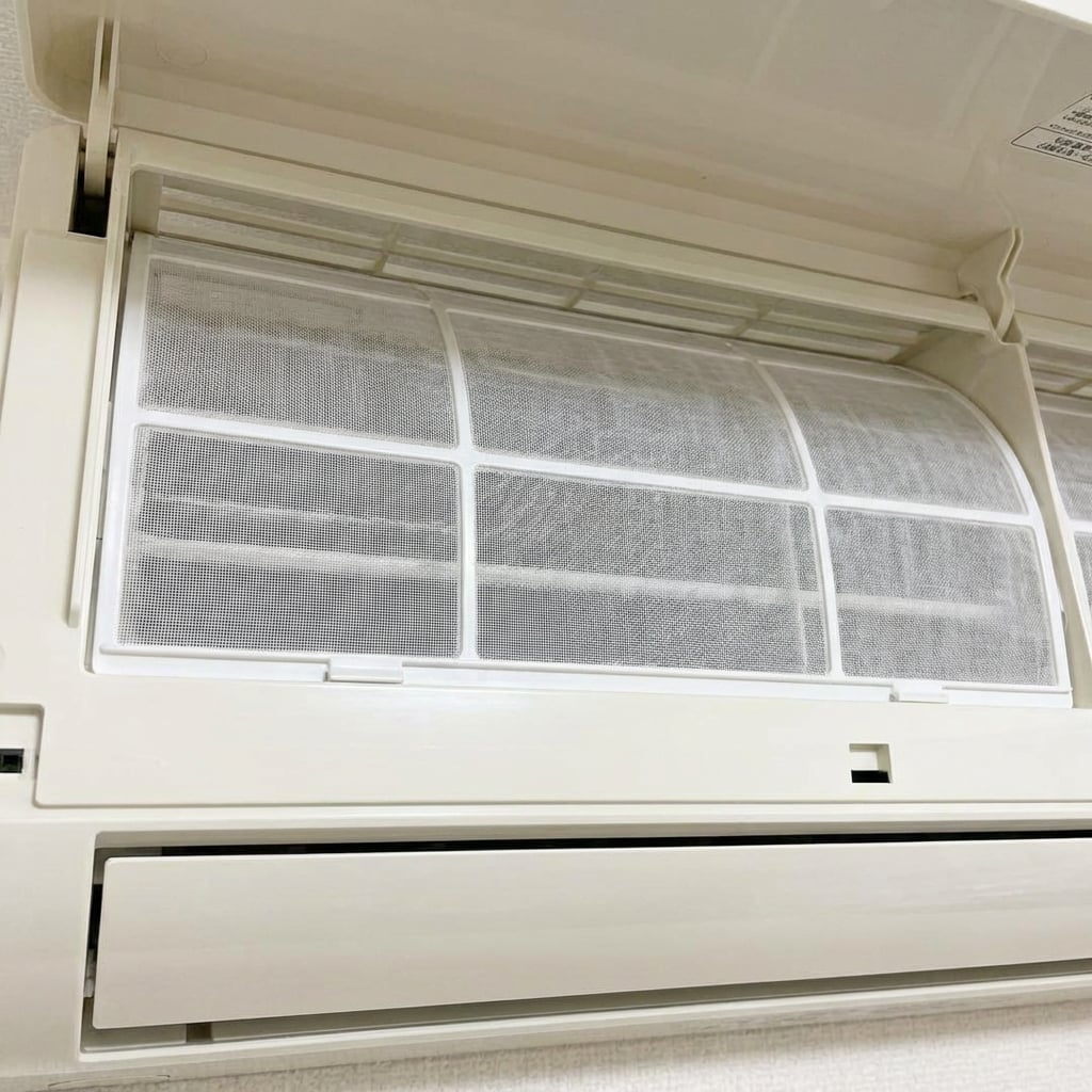 After: cleaned AC filter, ready to use